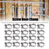 20PCS Hose Clamp Mini Stainless Steel Screw Hose Clip for