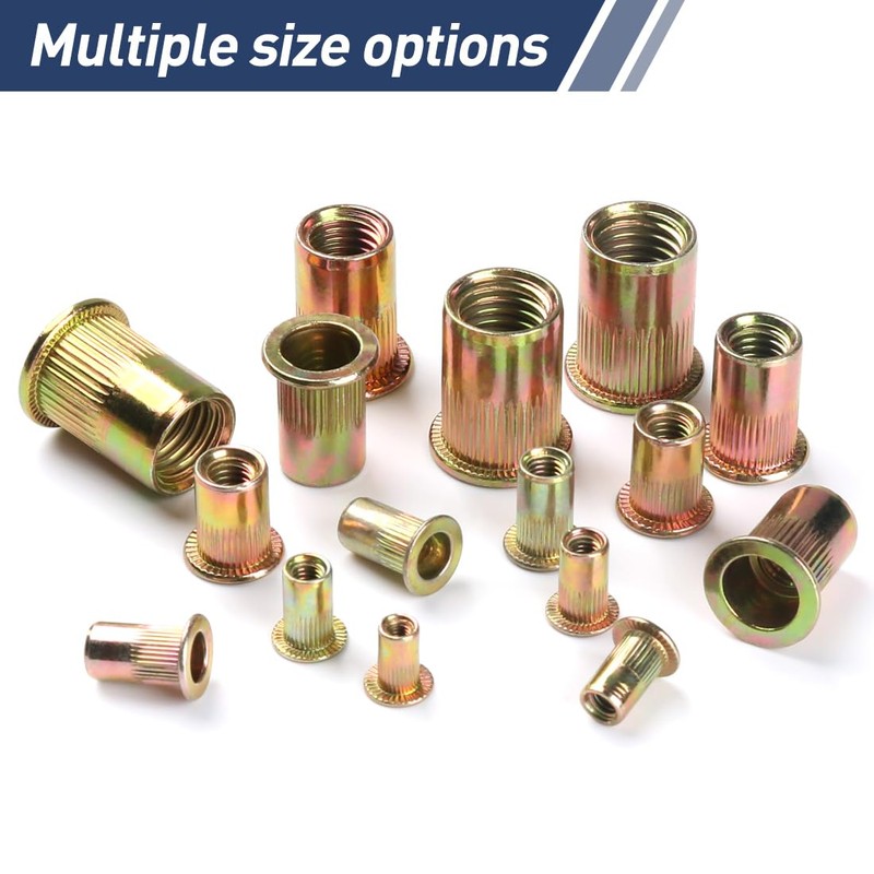 BOUMVID Rivet Nuts M4, Pack of 30 Galvanised Carbon Steel