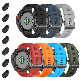 VELEYOK 22mm Quickfit Watch Band Compatible with Garmin Fenix 8 AMOLED 47mm/Fenix E/7 Pro/7/6 Pro/6/5 Plus/5, Silicone Straps for Descent G1 Solar/Epix Pro 47mm/Approach S70/Forerunner 965/955