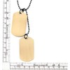 COOLSTEELANDBEYOND Classic Two Piece Men's Dog Tag Pendant and 69