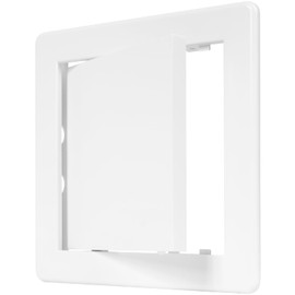 6" x 6" White Plastic Access Panel. Service Shaft Door Panel. Plumbing, Electricity, Heating, Alarm Wall Access Panel for Drywall. Bathroom Services Access Hole Cover. (6" x 6")