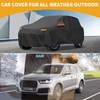 Partuto Car Cover Waterproof All Weather Sun Rain Protection Full