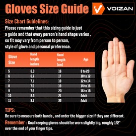 Voizan Rival Soul Soccer Goalie Gloves - Roll Cut & Premier Grip, Soccer Goalkeeper Gloves with Wrist & Finger Protection, Youth Goalie Gloves, Soccer Gloves for Adult, Men, Boys & Girls (Size, 10)