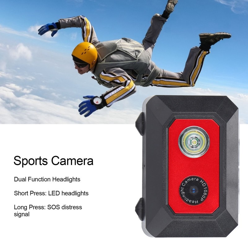Sports Camera Mini High Definition Camera with LED Searchlight and