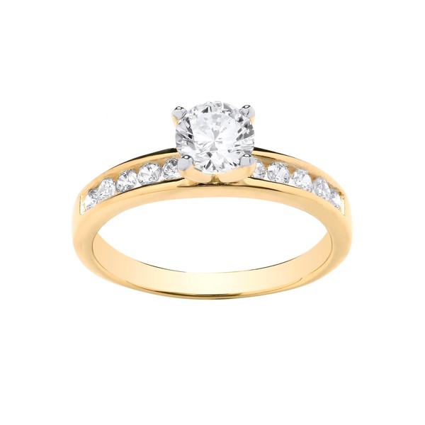 Old English Jewellers 9ct Yellow Gold on Silver 1.00CT Cubic