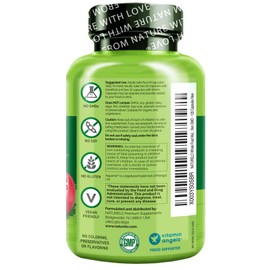 NATURELO NATURELO Whole Food Multivitamin for Women - with Vitamins, Minerals, & Organic Extracts - Supplement for Energy and Heart Health - Non GMO - 120 Vegan Capsules