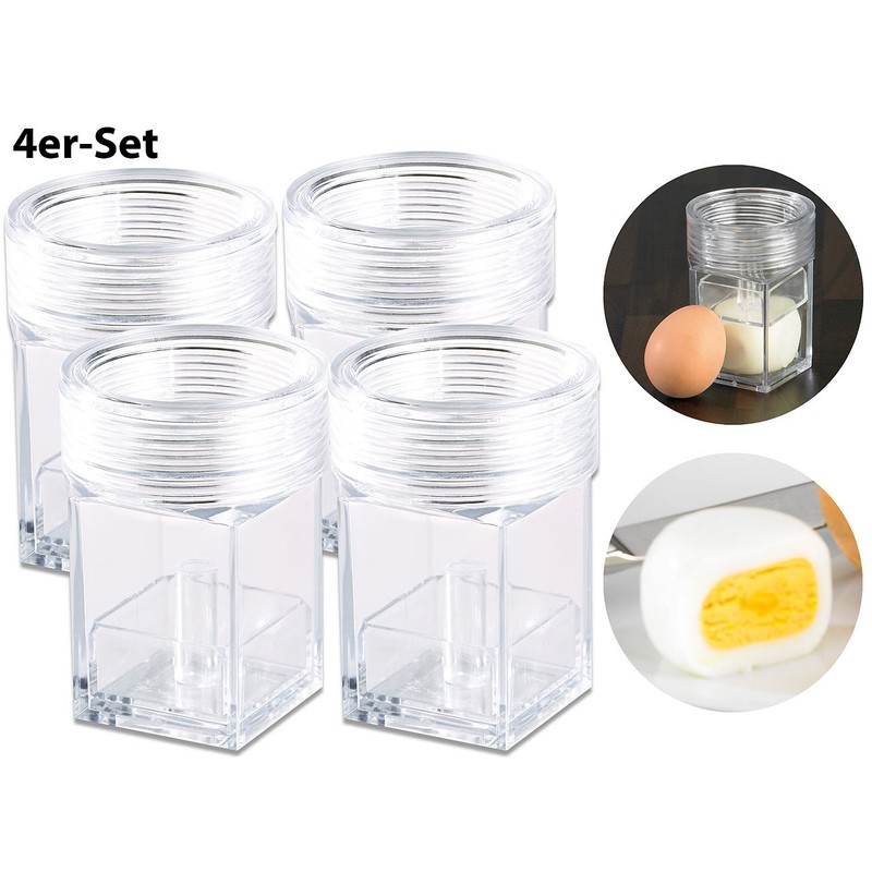 infactory Set of 4 Cube Egg Machines for Square Eggs