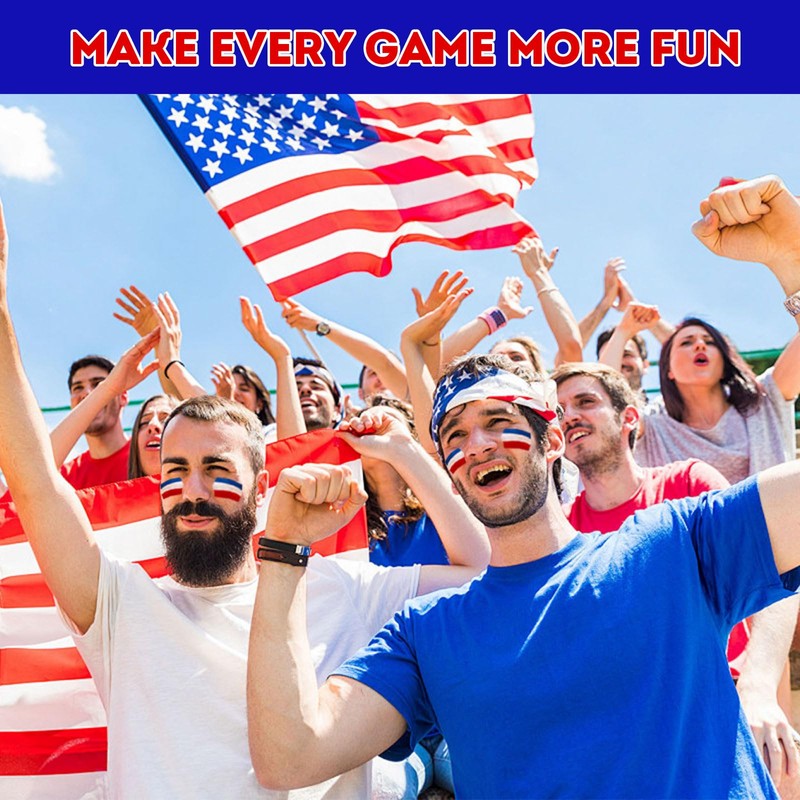 14 Pack Red White Blue Eye Black for Football, Baseball