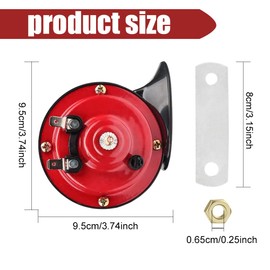 Lyxheth 300DB Super Loud Train Horns, Air Horn, 12V Horn Kit Car Horn Replacement, Automotive Exterior Accessories Loud Dual-Tone Waterproof Electric Snail Horns for Car Motorcycle Truck Bike Boat