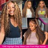 24 Inch Highlight Ombre Lace Front Wig Human Hair 13x6
