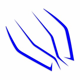 Awonderful Motorcycle Fairing Sticker Decal, Reflective Vinyl Decal with Strong Stickiness for Kawasaki Ninja400 H2 H2SX,4 Pcs Per Set (Dark Blue)