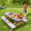 Picnic Table and Bench Covers,Camping Table Covers with Elastic -
