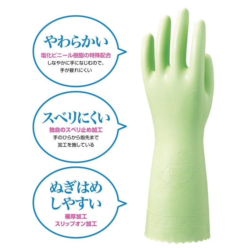 Showa Gloves [Soft Type] Nice Hand Mu, Medium Thick, Medium,