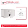 Atmor 13000Watts/240V Electric Tankless Water Heater Includes Pressure Relief Device,
