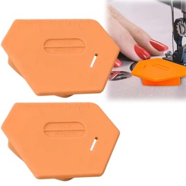 2PCS Magnetic Seam Guide for Sewing Machine,Polygonal Hemmer Guide with Scale,Multifunctional Polygonal Seam Guide,Strong Magnetic Sewing Guide,Universal Sewing Accessory & Supplies(Orange)
