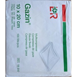 Gazin Gauze Swabs 10 x 20 cm Non-Sterile 12-Way Op, Pack of 100