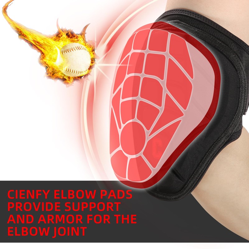 Cienfy Batter's Elbow Guard Baseball Softball Elbow Pad Forearm Guard