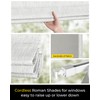 No Drill Cordless Roman Shades, Room Darkening, 28×48 in White
