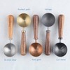 Easyworkz Retro Stainless Steel Coffee Scoop with Black Walnut Handle,10g