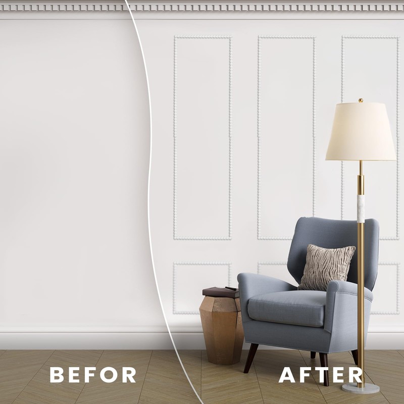 Leinuosen Flexible Molding Trim Peel and Stick for Walls 10ft