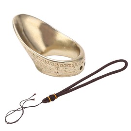 Dilwe Archery Thumb Protector, Brass Finger Guard Wear Archery Thumb Ring with Fixing Rope(Model 23)