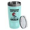 Snowboarding Teal Edition Viking Tumbler 20oz - Snowboarding Where snow