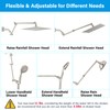 PDPBath Brass 16 Inch Shower Head Extension Arm, Upgrade Flexible