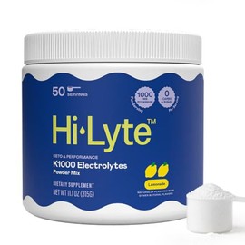 Hi-Lyte Polvo de electrolitos Keto K1000  Limonada  Bebida hidratante  Aumenta tu energía y combate los calambres en las piernas  Sin azúcar ni...    