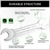 SWANLAKE 10Pcs Super-Thin Open End Wrench Set, CR-V Steel, Metric,