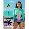 ATTRACO Swim Rash Guard Womens Swimsuit Long Sleeve Swim Tops