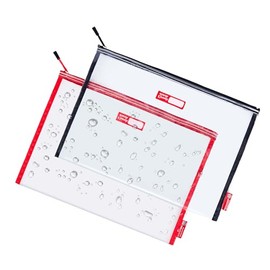 Rough Enough - Carpeta de plástico transparente para documentos, bolsa con cierre, bolsas para organizar papel A4, cartas, oficina, profesores, sumini