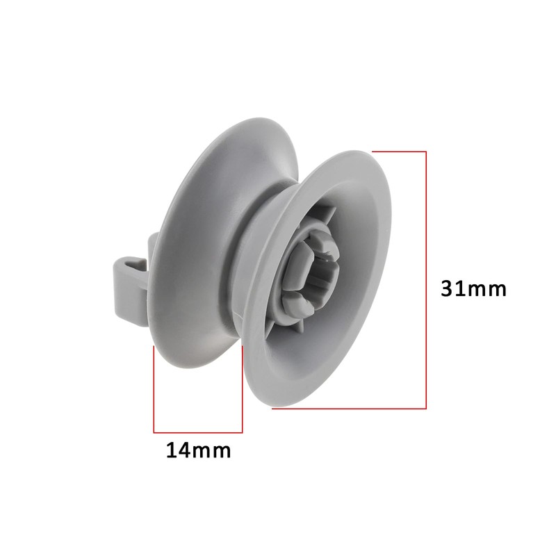 LT Easiyl Pack of 4 Dishwasher Upper Basket Wheels 00611666