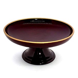 Lacquered Pludacter Mini Takatsuki 3.0 inch (3.0 cm) Tame Fuchigin Gold Border