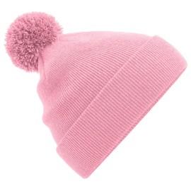 Beechfield - Cuffed Design Original Pom Pom Beanie - Dusky Pink