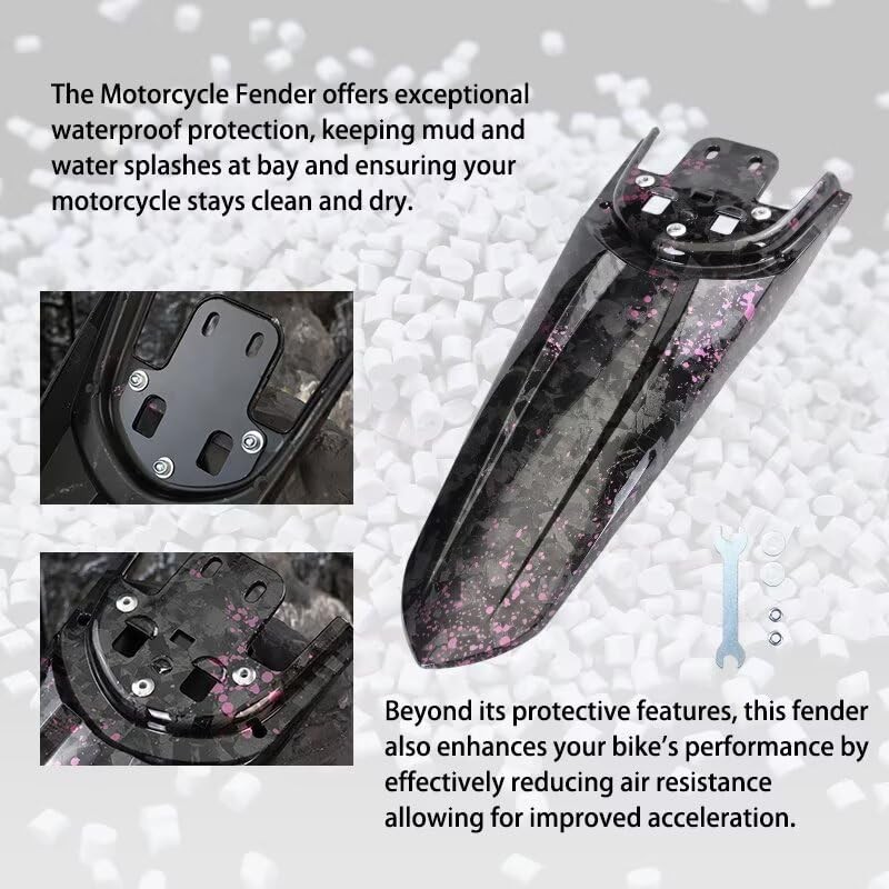 Carbon Fiber Water Transfer Longer Rear Fender Fit to Sur-Ron