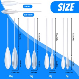 ACTOYS Fishing Floats Set, Fishing Floats 6g/10g/15g/20g, Float Fishing, Trout Fishing, Fishing Accessories Carp, Fishing Accessories Trout