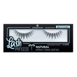 essence Lash Princess Natural Effect False Lashes False Lashes Glue Included Transparent Band Reusable Black Defining Vegan Nano Particles Free (1 Pair)