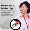 PCL Media ltd® Visitor Lanyards Red Metal Lobster Clip (Pack