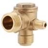 Brass Check Valve, 20 x 19 x 10 mm, 3-Way