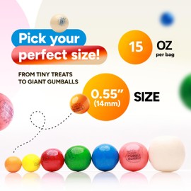 Gumballs for Gumball Machine – Mixed Fruit Flavored Chewing Gum15 OZ, 0.55” Gumballs – Nostalgic Bubble Gum for Party Favors, Easter Baskets, Candy Bar & Sweet Treats