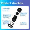 Pack of 30 Waterproof Cable Glands PG7, PG9, PG11, PG13.5,