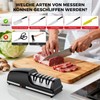 Professional Electric Knife Sharpener, 3-Stage Diamond Abrasive Sharpening System, Replaceable