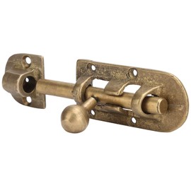 Vintage Brass Door Latch Lock Antique Door Bolts Buckle Sliding Lock for Doors, Boxes, Kennels