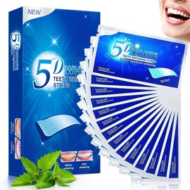 14Pares-28 Tira Tiras Blanqueadoras De Dientes, Tiras Blanqueadoras para Dientes Sensibles, Limpieza Dental Segura, Eliminación Eficaz de Manchas de Café, Vino y Tabaco