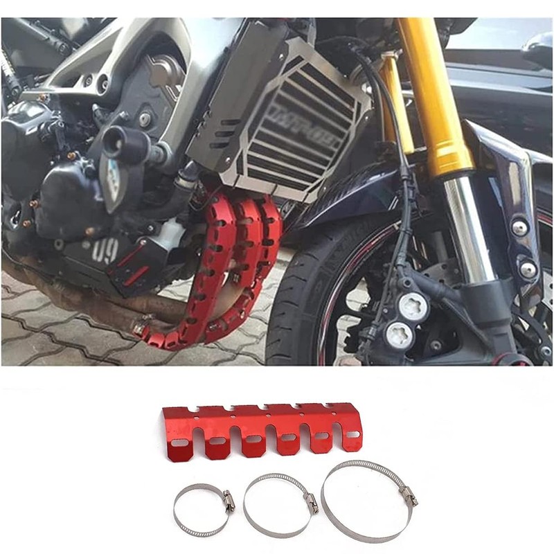 ANCLLO Motorcycle Exhaust Muffler Pipe Protector Heat Shield off-road Vehicle
