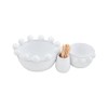 Mud Pie Beaded Double Dip Pick Set, server 4 3/4"