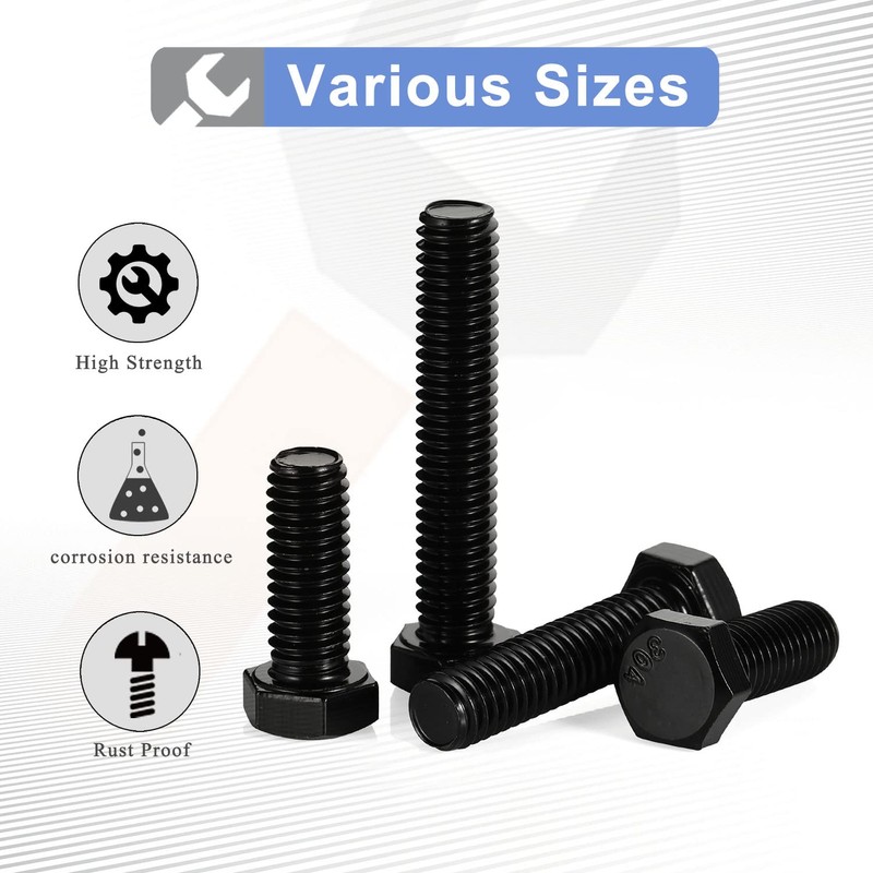 1/2-13 x 9“ Hex Head Bolts, Partially Threaded, Stainless Steel