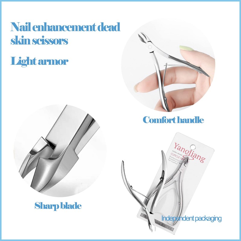 Cuticle Nippers Cuticle Remover Stainless Steel Nail Scissors Clipper, Stainless