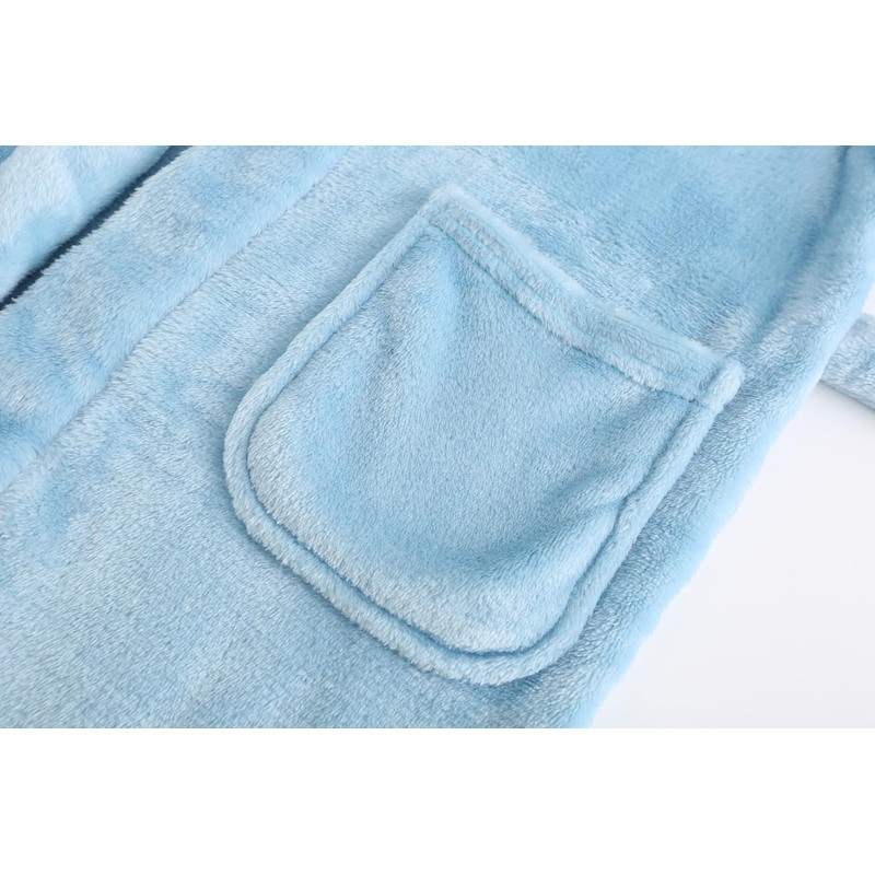 CJMJXPH Boys Fleece Robe, Hooded Toddler Soft Fuzzy Bathrobe for