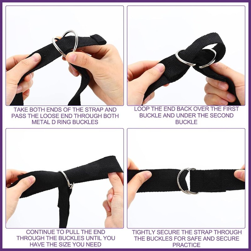 COYUN Yoga Strap, Yoga Strap, Stretching Yoga Band with D-Ring,